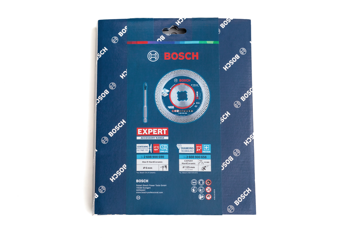 Bosch EXPERT Hard Ceramic Kit, 125 mm tile cutting disc.