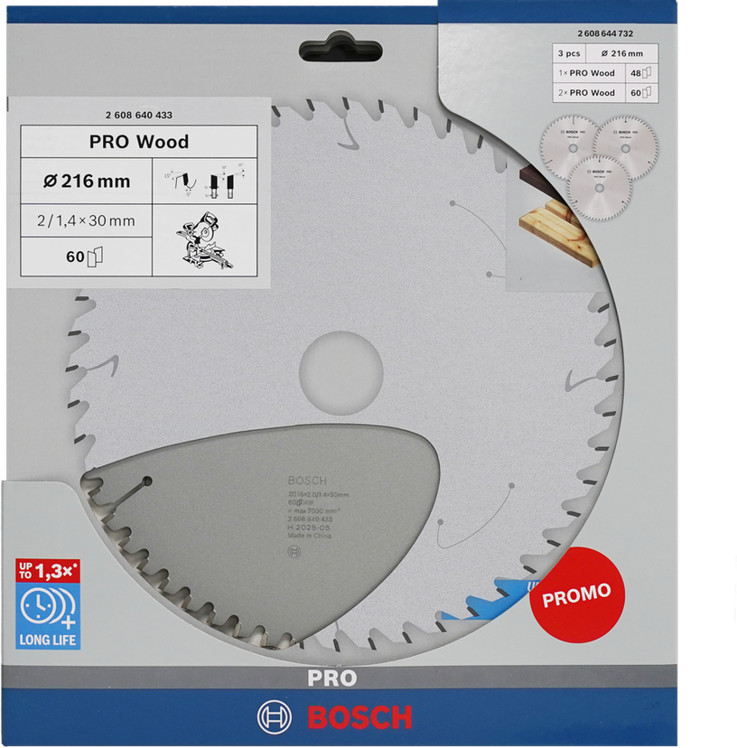 Bosch PRO Wood Circular Saw Blade 216 mm 3 pcs pack.