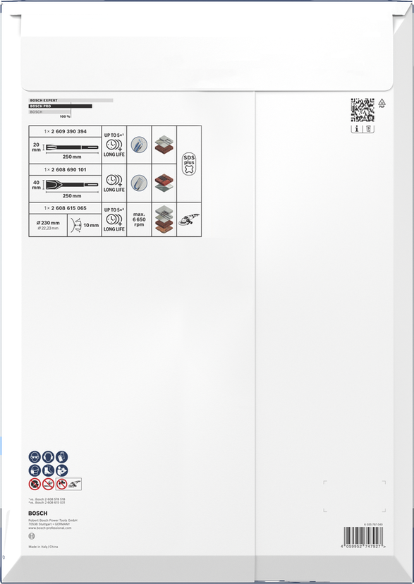 Kit de corte y cincelado Bosch PRO de 230 mm.