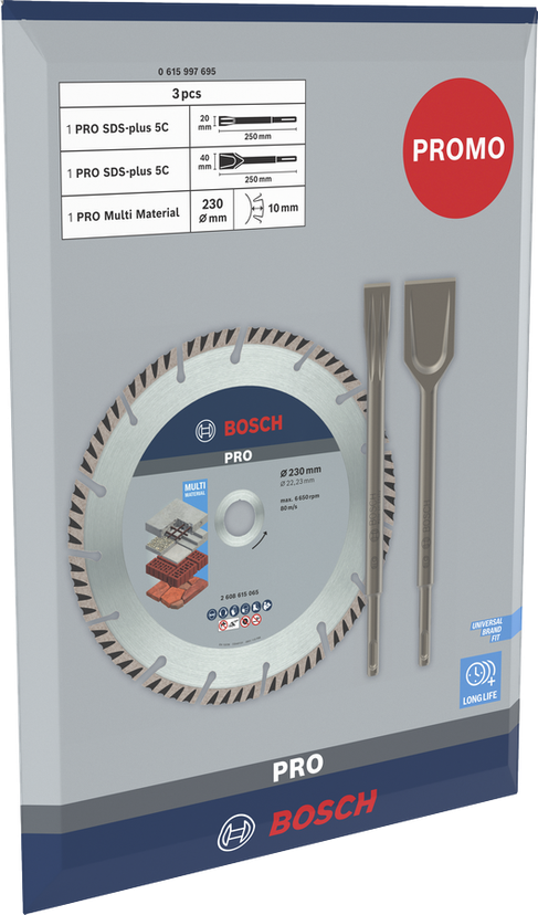 Kit de corte y cincelado Bosch PRO de 230 mm.