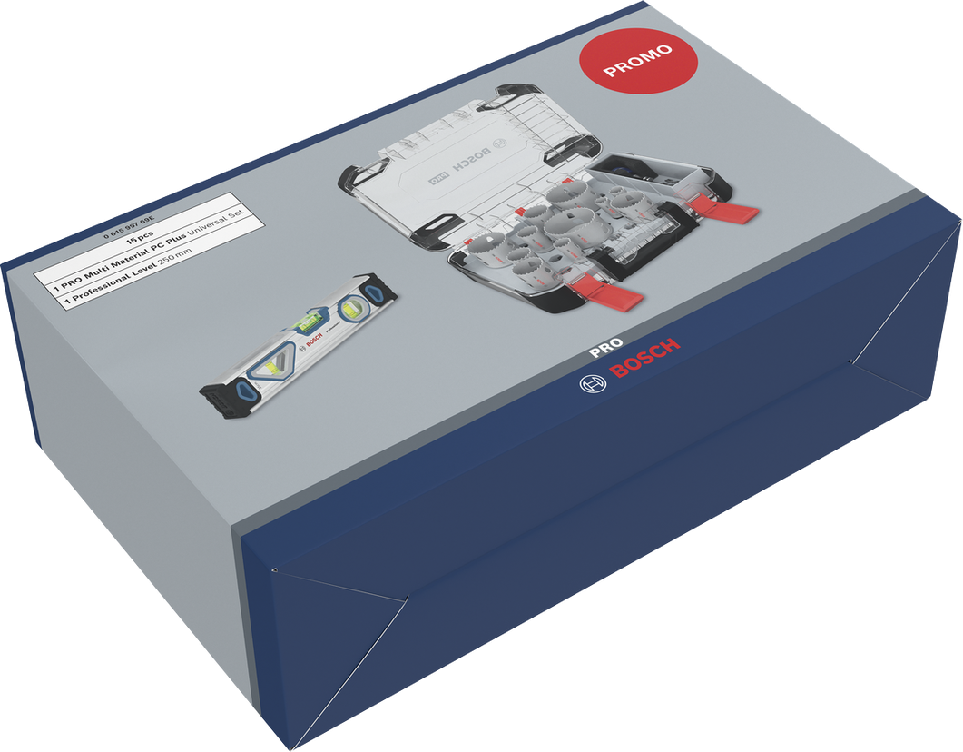 Bosch PRO Multi Material PC Plus Set und Box Level Kit.
