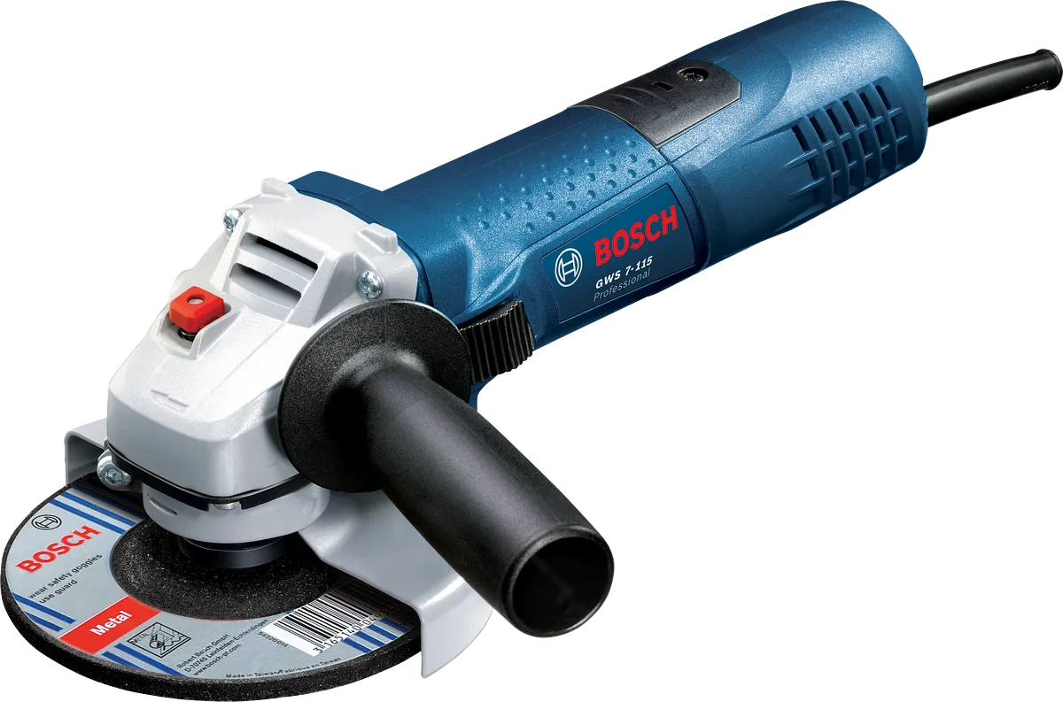 Bosch GWS 7-115 kompakt açılı taşlama makinesi metal kesme için.