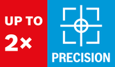Up to 2x precision.