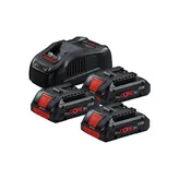 Bosch 3x ProCORE 4,0 Ah batterier og GAL 1880CV ladersæt.