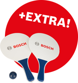 Bosch Beach-Schlägerset mit zwei Schlägern und Ball.