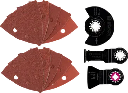 Set di accessori universali Bosch da 13 pezzi per legno e metallo.