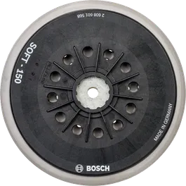 М'яка шліфувальна тарілка Bosch з кількома отворами діаметром 150 мм.