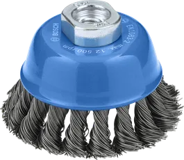 Brosse métallique robuste Bosch 75 mm pour meuleuses d'angle.