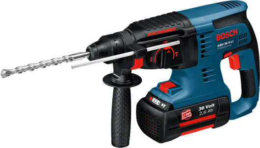 en maletín de transporte con 2 baterías de litio de 2,6 Ah, tope de profundidad