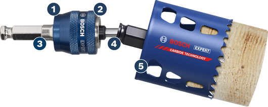 Sega a tazza Bosch Expert con tecnologia al carburo per forare il legno.
