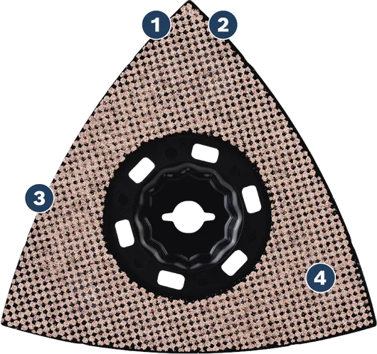 Bosch EXPERT slipplatta MAVZ 116 RT10 multiverktygsblad i hårdmetall.