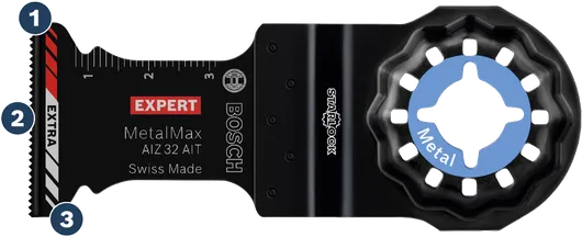 Bosch MetalMax Starlock-blad för skärning av metall.