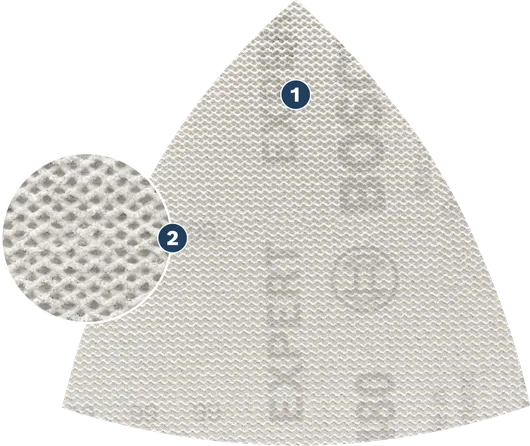 Φύλλο λείανσης Bosch EXPERT M480 με ανοιχτό σχέδιο διχτυού.