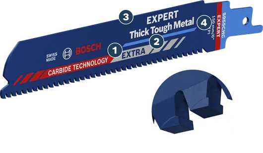 Bosch Expert metal saw blade with carbide technology.