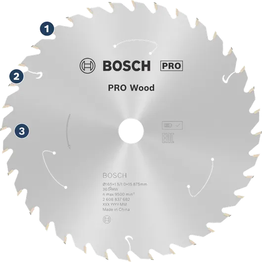 Bosch PRO Wood cirkelsågblad för träkapning.