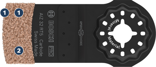 Bosch PRO AIZ 32 RT5 multitööriista kõvaketta tera, laius 32 mm.
