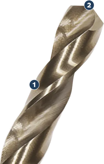 Broca helicoidal Bosch para metal con punta de precisión.