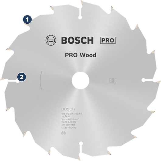 Κυκλική πριονόλαμα Bosch PRO Wood για κοπή ξύλου.