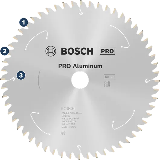 Bosch PRO Aluminium-Kreissägeblatt zum Schneiden von Metall.