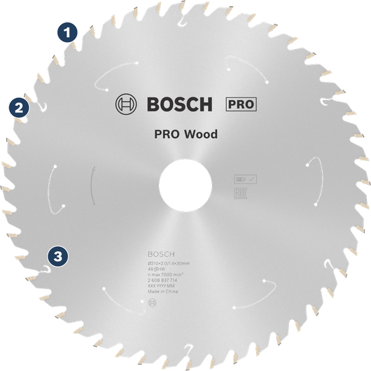 Bosch PRO Wood rundsavklinge til træskæring.