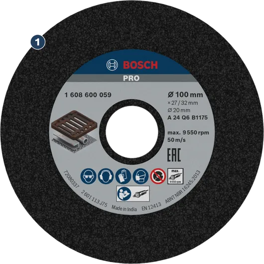 Disco de corte para metal Bosch Pro de 100 mm.