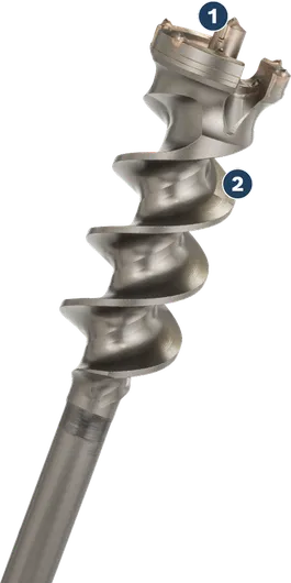 Bosch SDS max-9 Spiral rotary hammer drill bit.