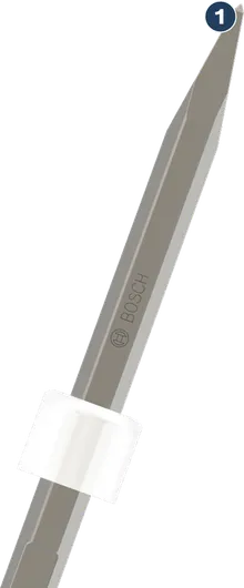Bosch SDS plus chisel with anti-vibration ring.