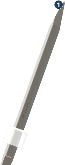 Bosch PRO HEX 19-4C spidsmejsel, 400 mm længde.