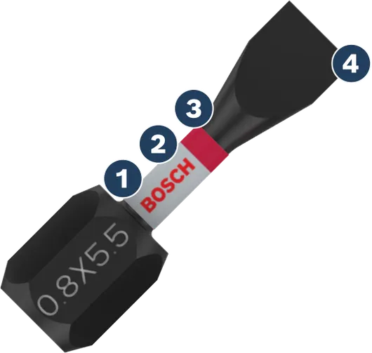 Embout à percussion Bosch PRO SL SL5.5, longueur 25 mm.