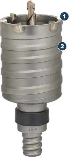 Bosch carbide-tipped core cutter drill bit.