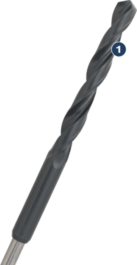 Bosch metal drill bit with cylindrical shank.
