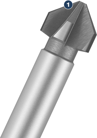 Broca escareadora Bosch para metal e madeira.