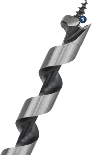 Bosch auger drill bit with precision tip.