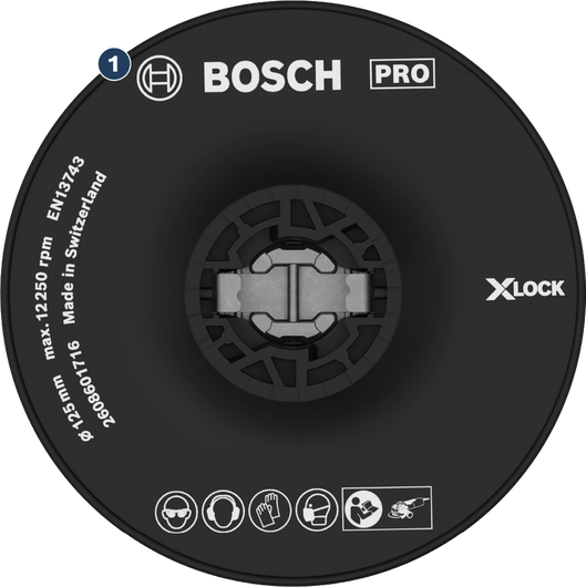 Опорная тарелка для угловой шлифовальной машины Bosch X-LOCK PRO.