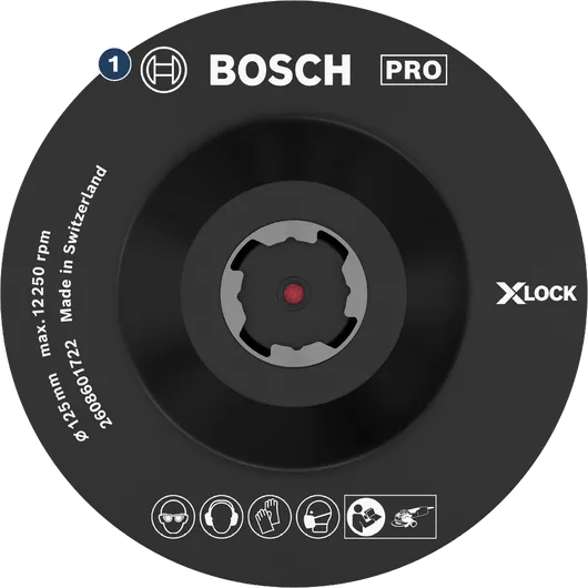 Шлифовальный диск Bosch X-LOCK 125 мм для угловых шлифовальных машин.