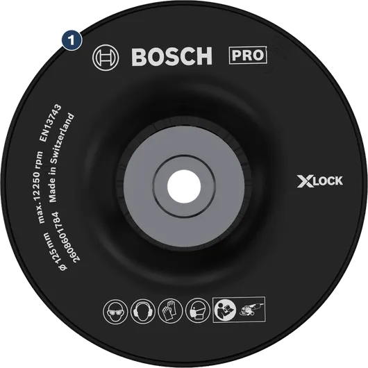 Bosch X-LOCK 125mm Schleifscheibe für Winkelschleifer.