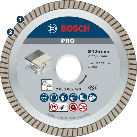 قرص القطع الماسي Bosch Pro للبلاط والحجر.