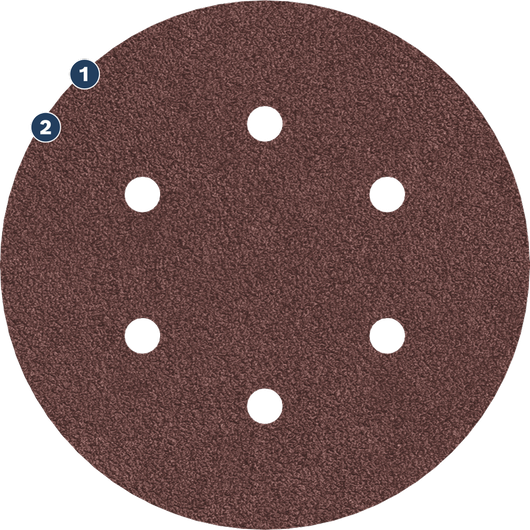 Bosch sanding disc with 8 holes for orbital sanders.