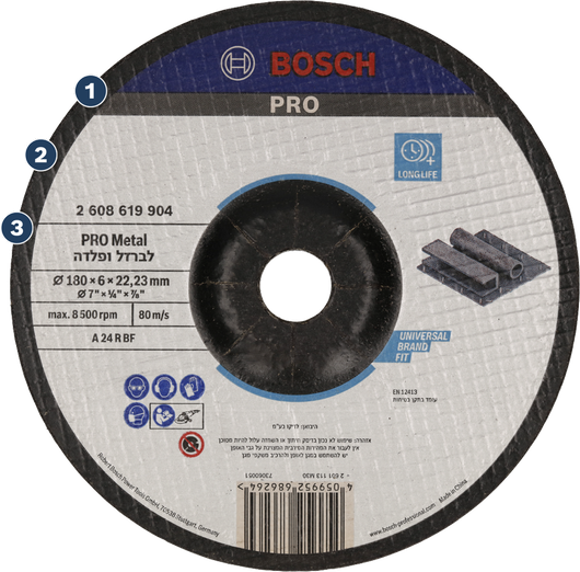 דיסק חיתוך Bosch PRO Metal לאורך זמן והתאמה אוניברסלית.