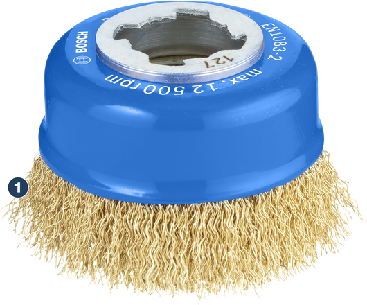 Perie cupă Bosch PRO Metal Clean 75 mm X-LOCK.
