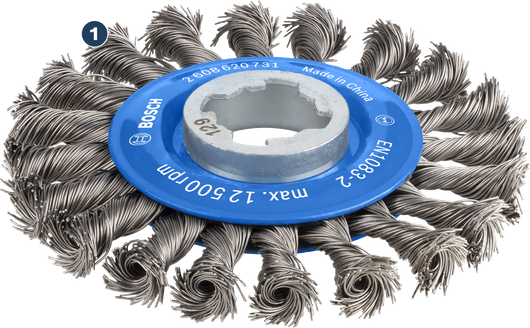 Колесо Bosch PRO Metal heavy X-Lock с узловатой проволокой, 115 мм.