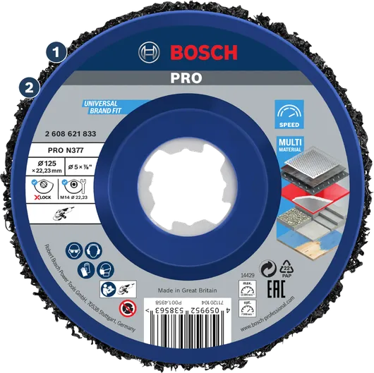 Bosch PRO N377 multi material wire brush disc.