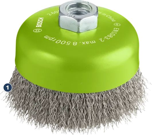 Bosch PRO Stainless Steel clean Cup Brush 100 mm.