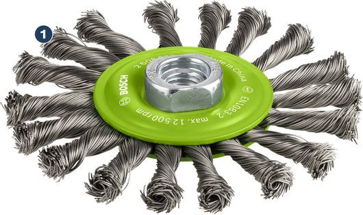 Bosch PRO Stainless Steel heavy wire wheel 115 mm.