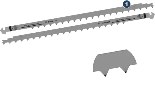 Jeu de lames de scie tandem Bosch PRO TF350NHM pour béton cellulaire.