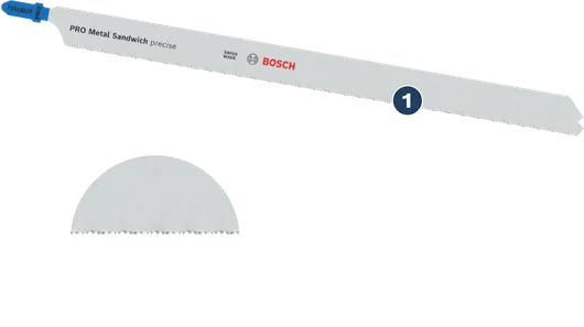 Bosch PRO Metal Sandwich precise jigsaw blade.
