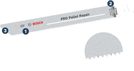 Bosch PRO Pallet Repair saw blade for reciprocating saws.