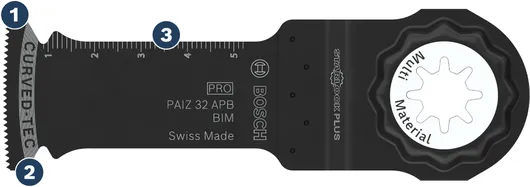 شفرة المنشار متعددة الأدوات Bosch PAIZ 32 APB BIM للخشب والمعادن.