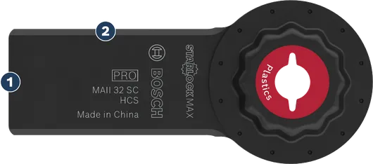 Bosch Starlock Max MAII 32 SC blade for plastics.