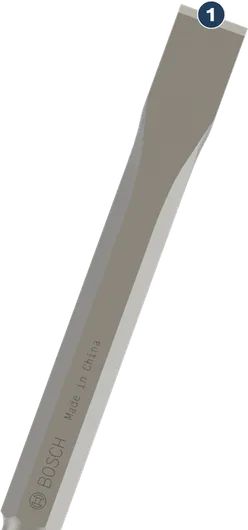 Bosch PRO HEX 17-4C flat chisel with hexagon shank.